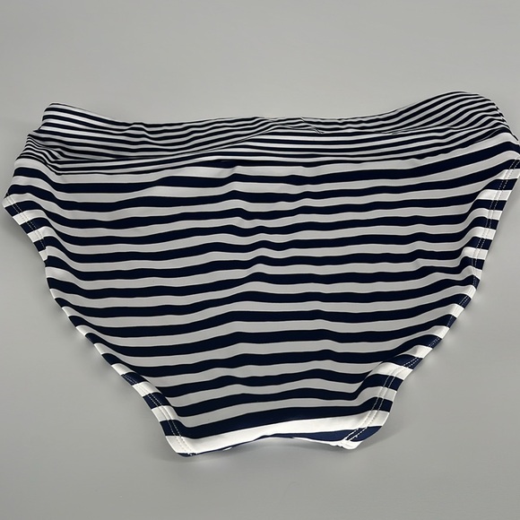TOMMY BAHAMA Bathing Suit Bikini Bottom Blue White Stripe Full Coverage NWT’s XL - Picture 4 of 6